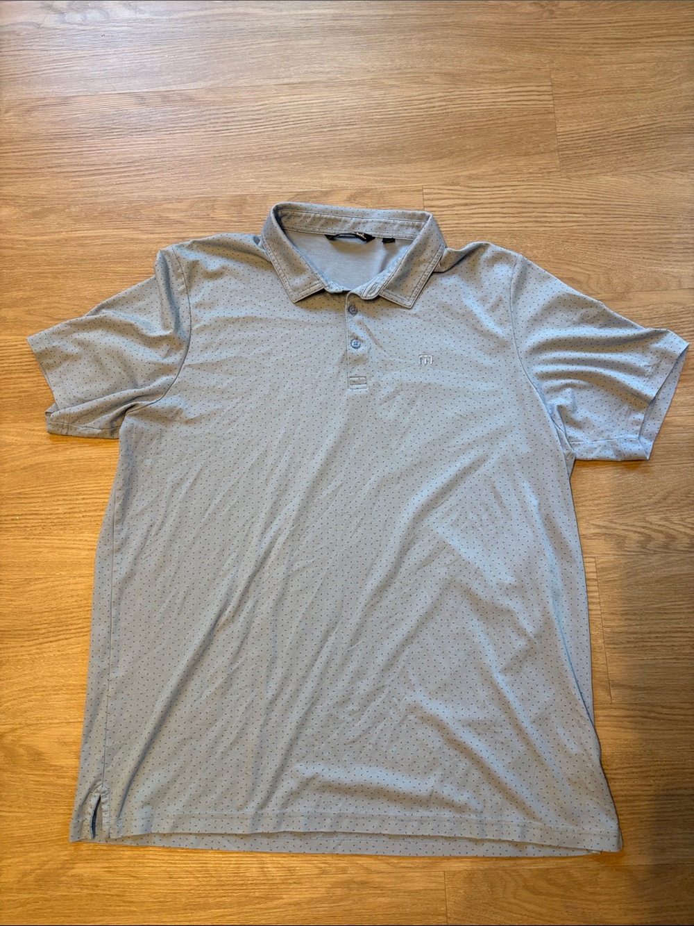 Travis Mathew Men’s XXXL Short Sleeve Speckled Blue Geometric Polo Golf